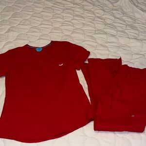 Hot Pink Scrub Set zavate studios XS XSP petite Women’s Scrubs Top & Bottom Pant